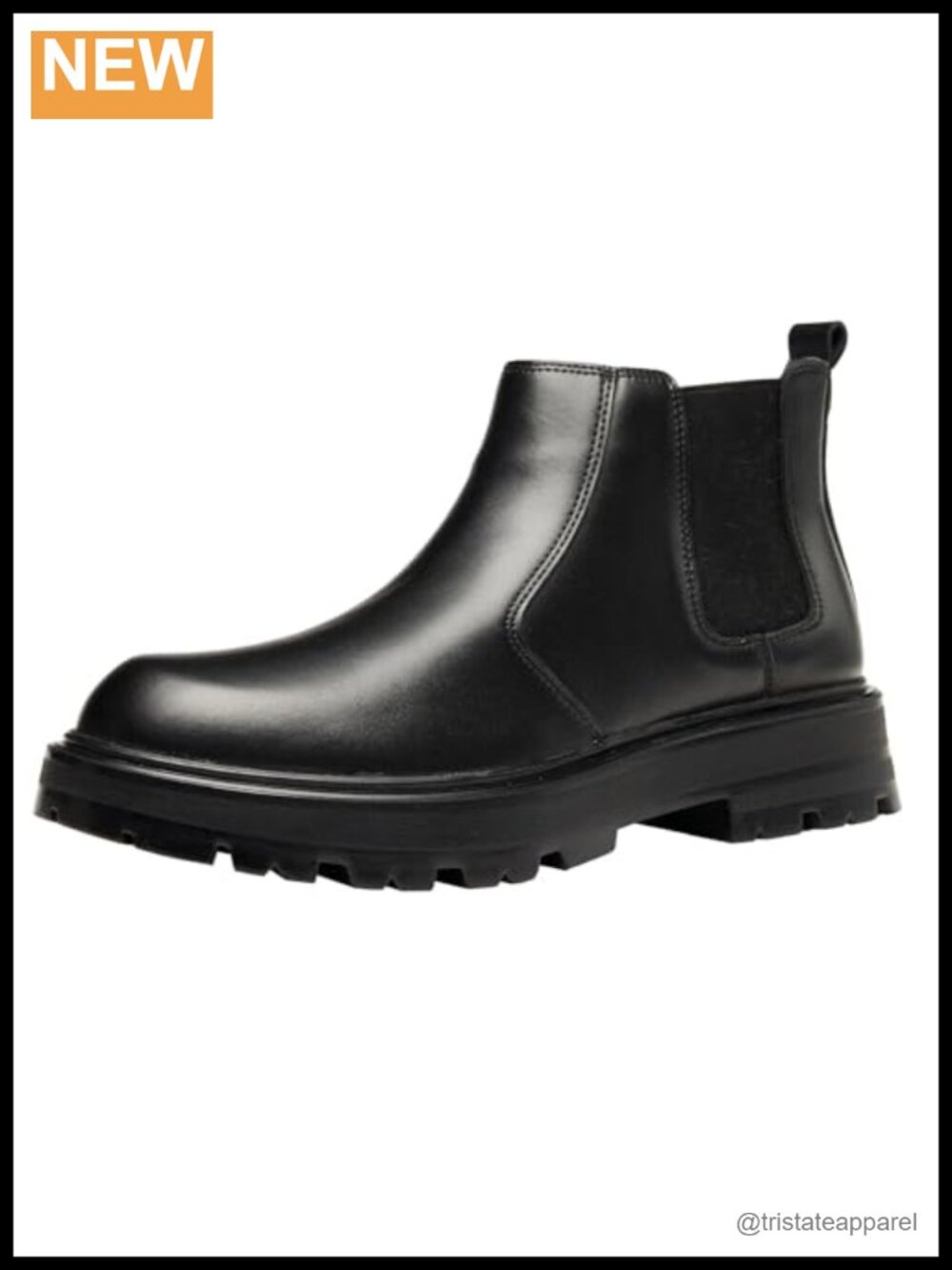 Men's Slip On Chelsea Boots Faux Leather Ankle Dress Boots